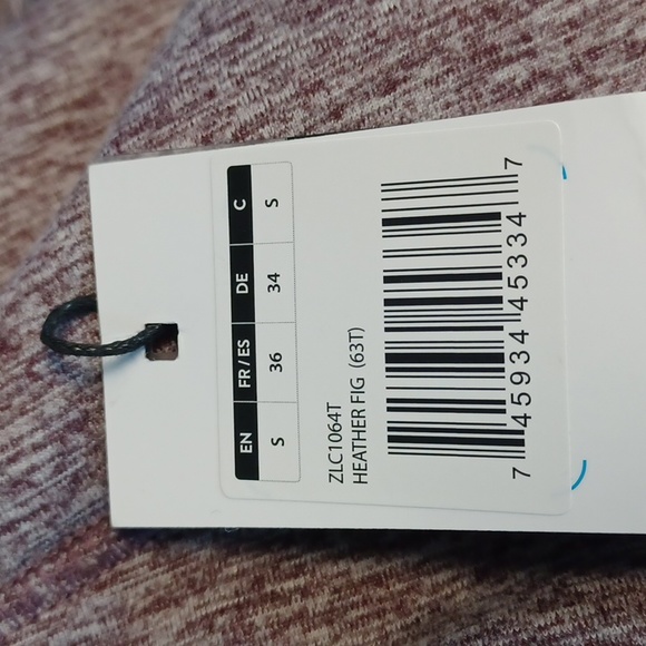 Zobha "Melange" Heather Fig Ankle Athletic Leggings NEW- Sz. Sm - Picture 7 of 9